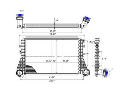E024 VW Jetta / Eos / GTI Audi A3 / TT 2.0L Intercooler — 1K0145803T