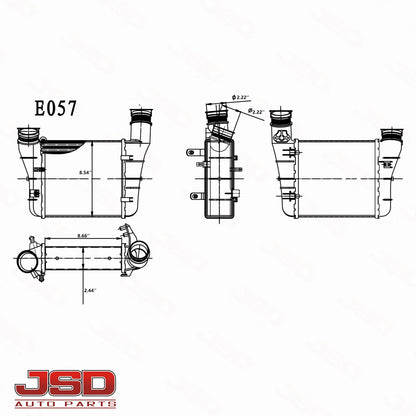 E057 Audi A4 / A4 Quattro Left Intercooler — 8E0145805AA