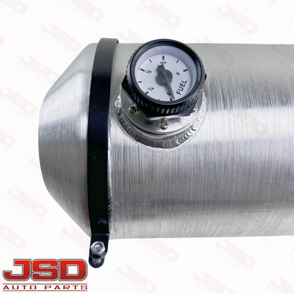 M179G JSD Aluminum Spun Fuel Tank 10x30 End Fill 10. Gallon 1/4'' NPT