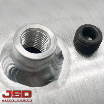M300G JSD Aluminum Spun Fuel Tank 12x20 End Fill 9.75 Gallon 1/4'' NPT