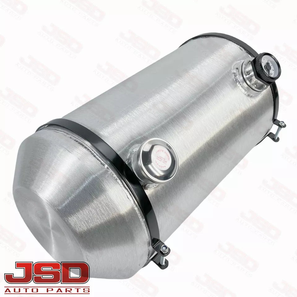 M302G JSD Aluminum Spun Fuel Tank 12x24 End Fill 11.63 Gallon 1/4'' NPT