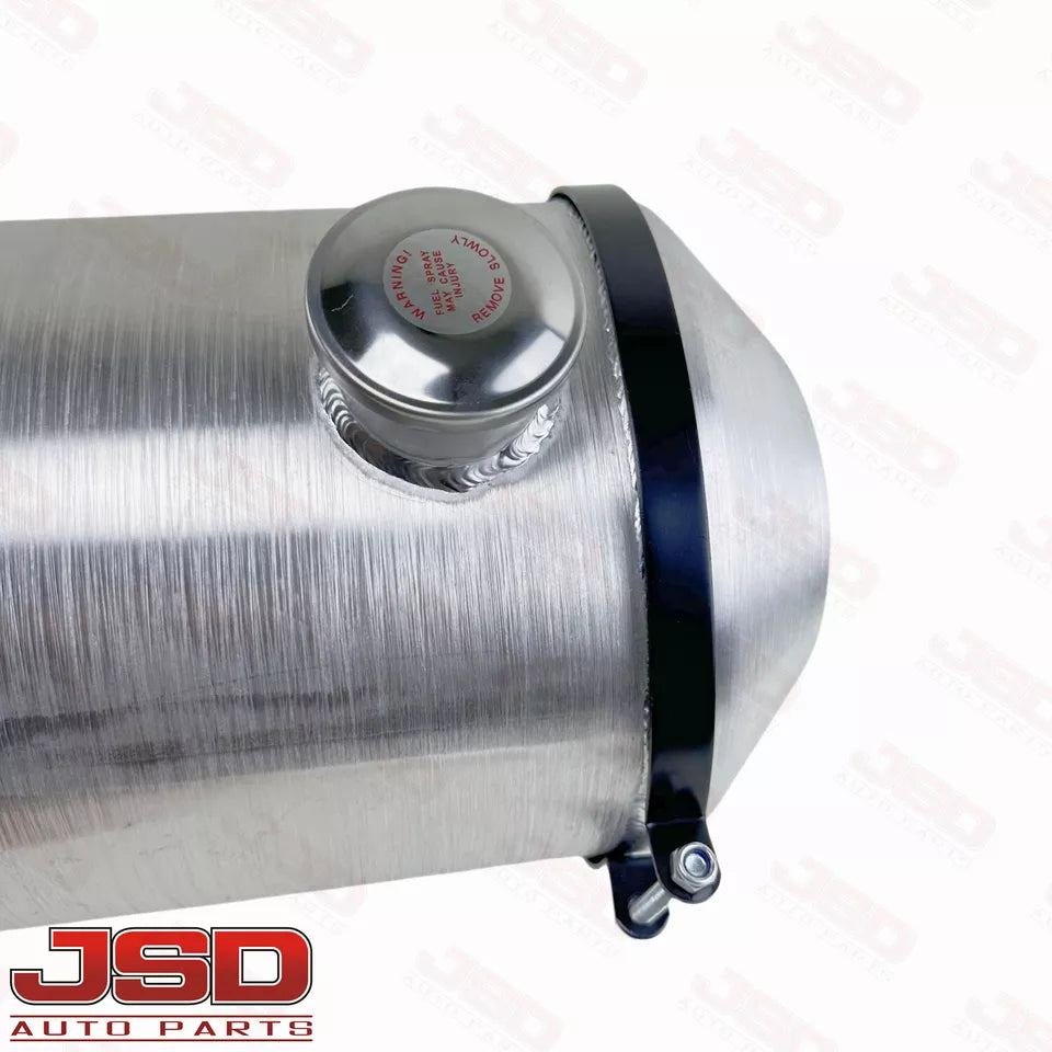 M179G JSD Aluminum Spun Fuel Tank 10x30 End Fill 10. Gallon 1/4'' NPT