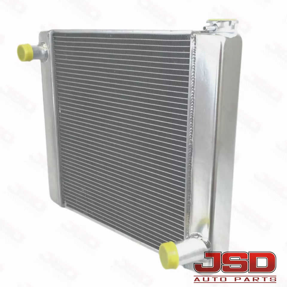 G166 2 Row Single Pass Universal All Aluminum 22x19x3 Racing Radiator For Chevy GM