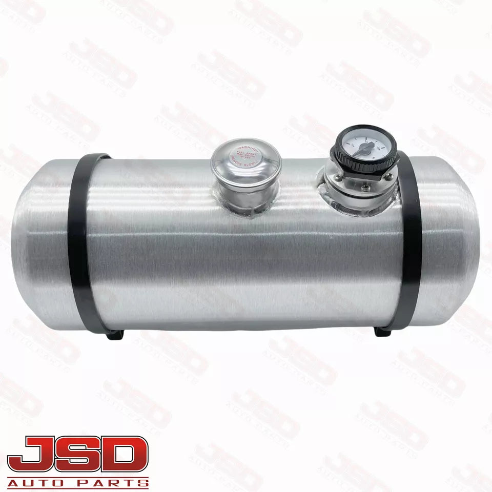 M215G JSD Aluminum Spun Fuel Tank 8x20 Center Fill 4 Gallon 3/8'' NPT