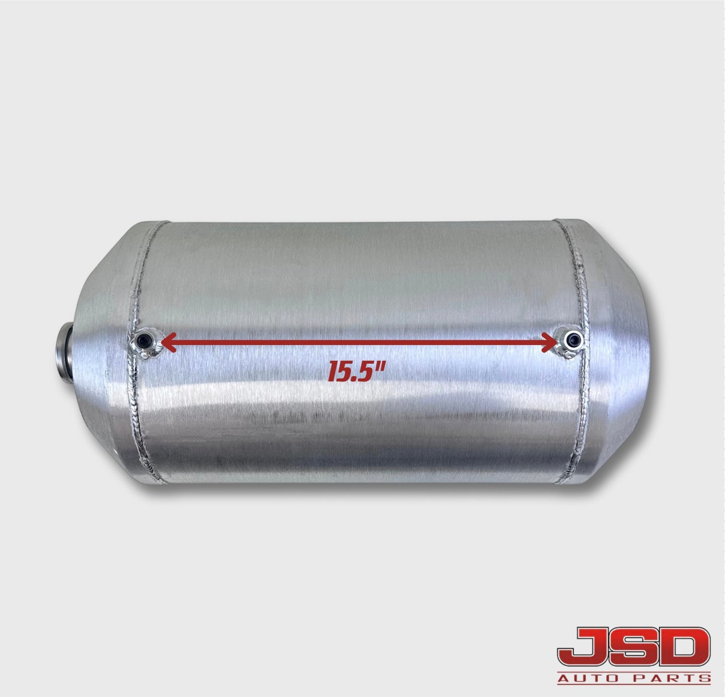 M629 JSD Aluminum Spun Fuel Tank 12x24 |Top Fill 11.5 Gallon| 1/4'' NPT | Triple outlet